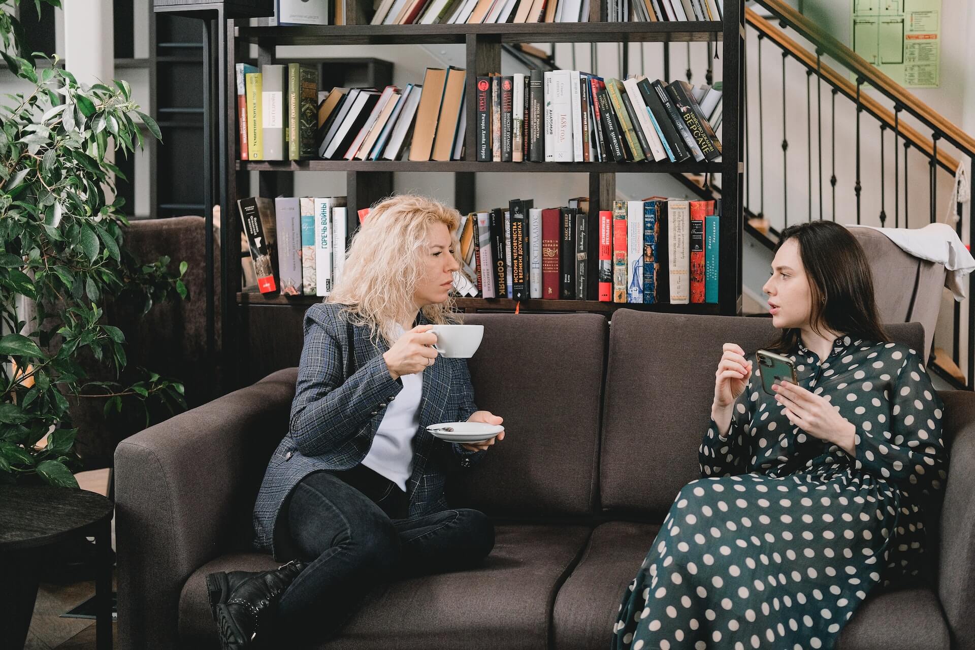 woman answering questions with confidence