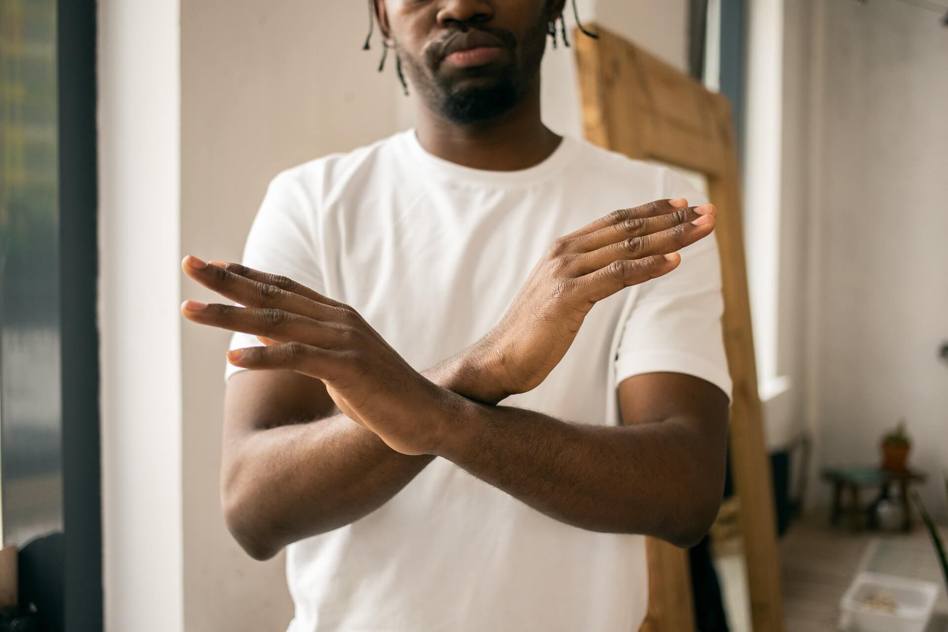 Rejection hand gesture